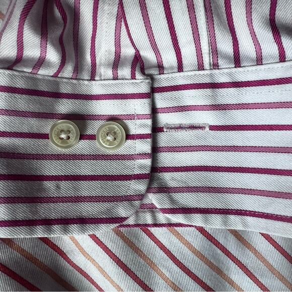 Brooks Brothers Rainbow Striped Colorblock Button Down Shirt Preppy Academia- L - Picture 5 of 10